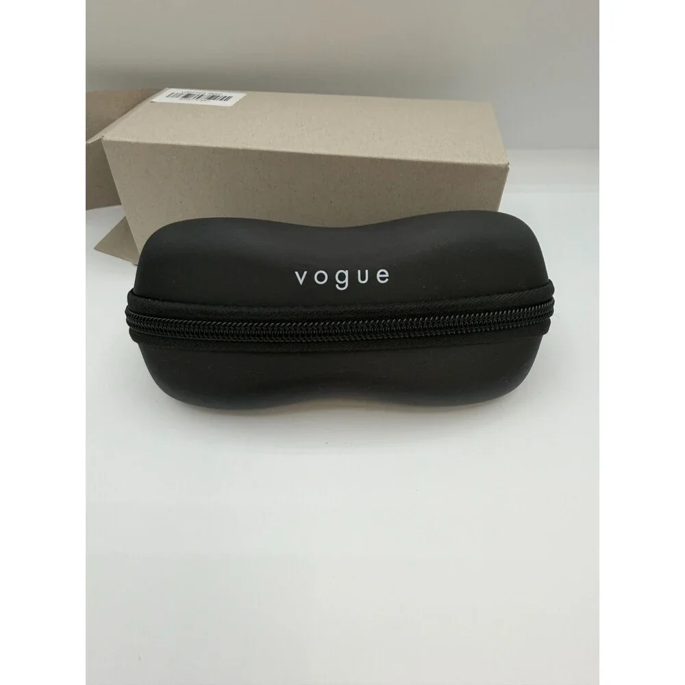 Vogue Eyeglass Sunglasses Case Black Zip Hard Shell w/ Box Cloth & Booklet